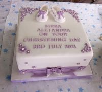 Christening Cake Lilac