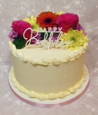 Fresh Flowers Birthday Buttercream finish