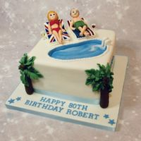 Poolside cake