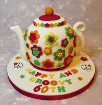 Teapot 60s Groovy cake